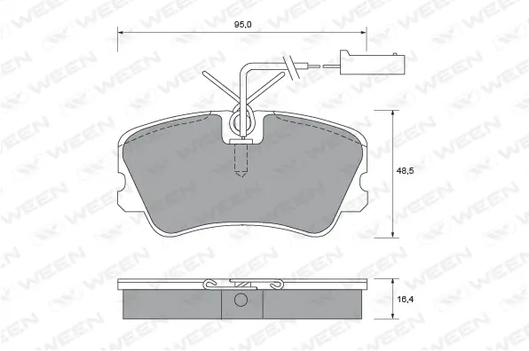 Brake Pad Set, disc brake (151-1744)