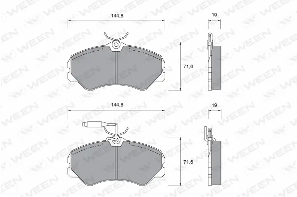 Brake Pad Set, disc brake (151-1009)