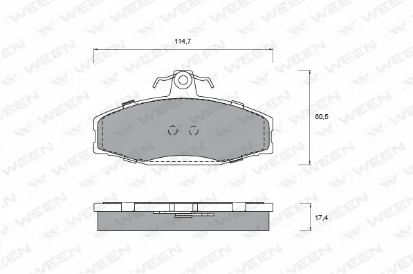 Brake Pad Set, disc brake (151-1142)