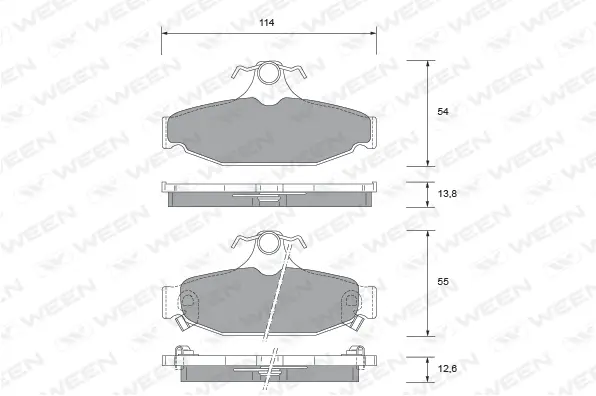 Brake Pad Set, disc brake (151-2485)