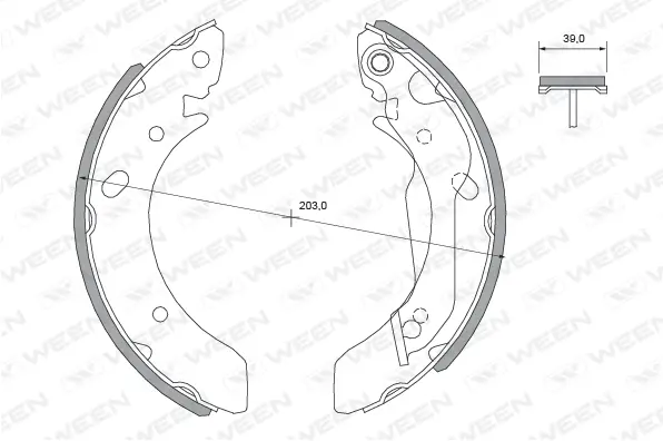 Brake Shoe Set (152-2387)