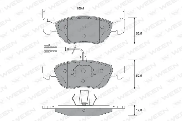Brake Pad Set, disc brake (151-1901)
