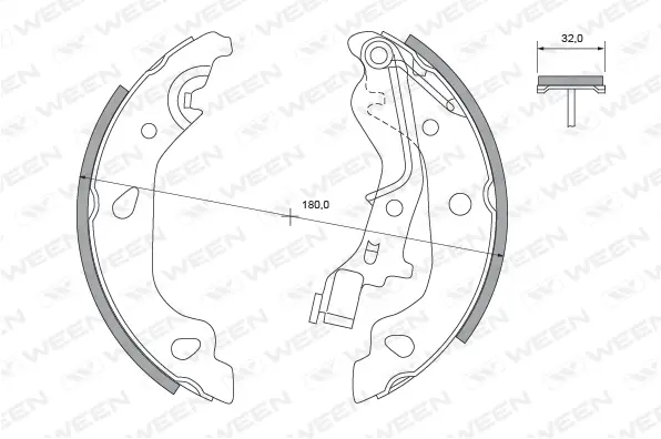 Brake Shoe Set (152-2442)