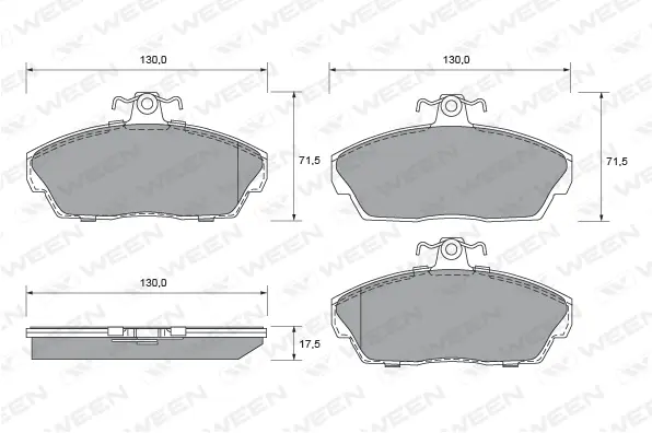 Brake Pad Set, disc brake (151-1786)