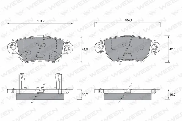 Brake Pad Set, disc brake (151-1237)