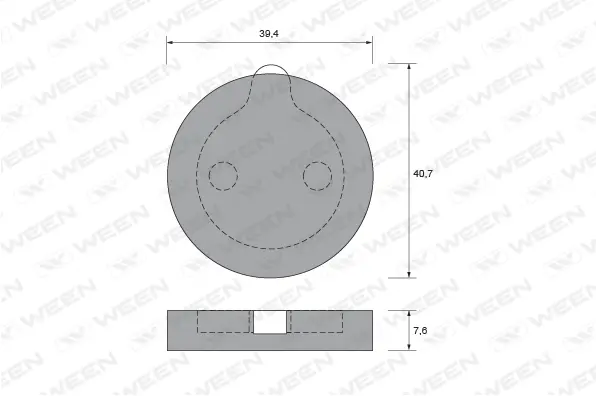 Brake Pad Set, disc parking brake (151-2014)