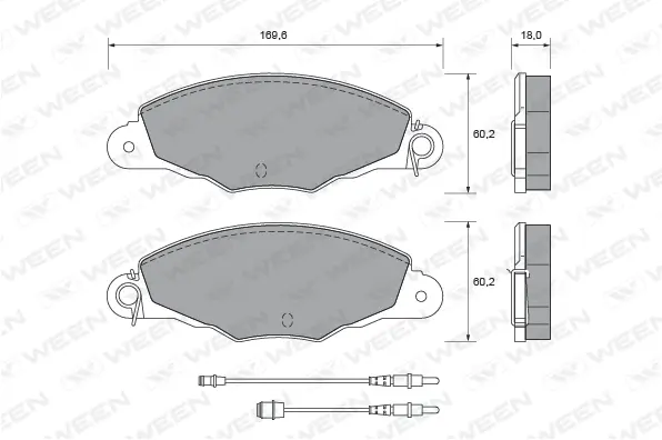 Brake Pad Set, disc brake (151-1794)