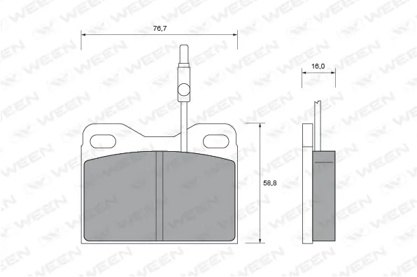 Brake Pad Set, disc brake (151-1618)