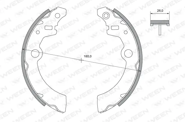 Brake Shoe Set (152-2132)