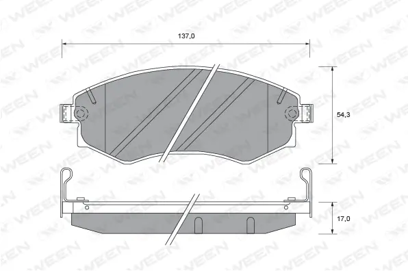 Brake Pad Set, disc brake (151-2168)