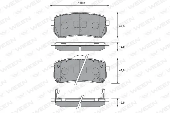 Brake Pad Set, disc brake (151-2583)
