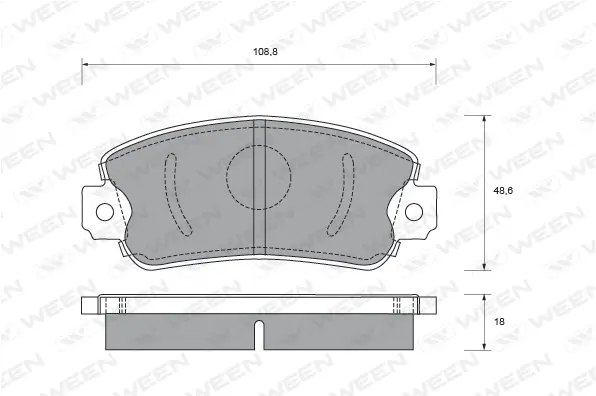 Brake Pad Set, disc brake (151-2098)