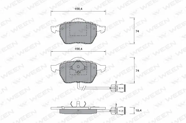 Brake Pad Set, disc brake (151-1261)