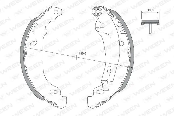 Brake Shoe Set (152-2298)