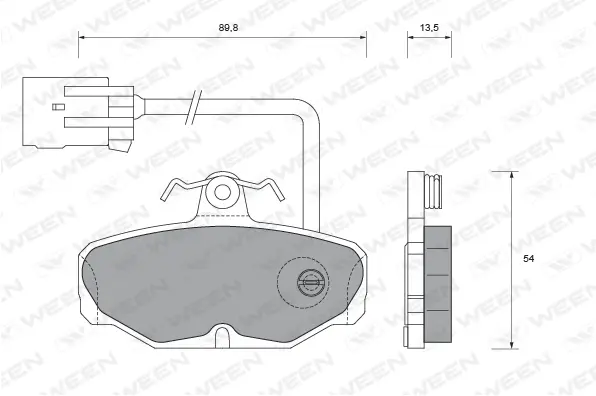 Brake Pad Set, disc brake (151-1587)