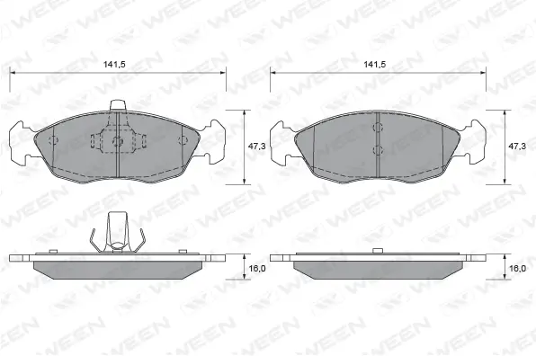 Brake Pad Set, disc brake (151-1787)