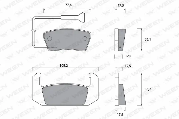 Brake Pad Set, disc brake (151-1084)