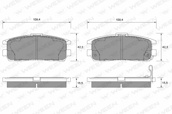 Brake Pad Set, disc brake (151-1153)