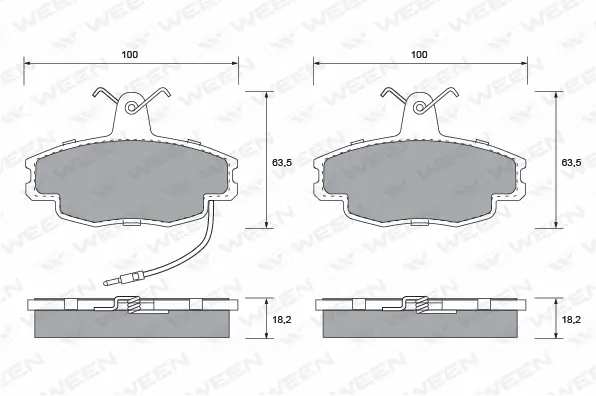 Brake Pad Set, disc brake (151-1116)