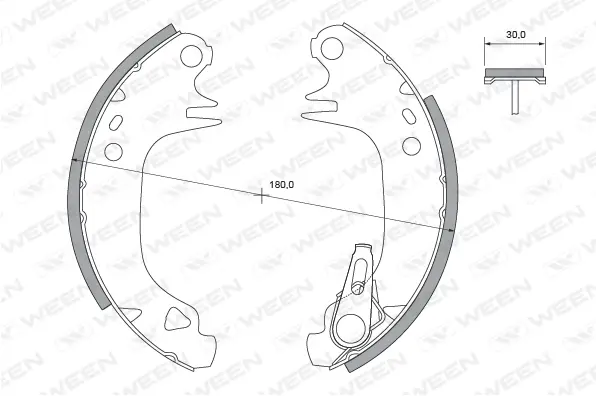 Brake Shoe Set (152-2343)