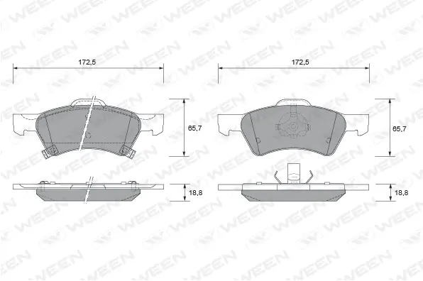 Brake Pad Set, disc brake (151-1543)