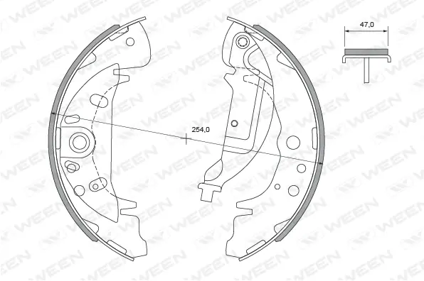 Brake Shoe Set (152-2115)