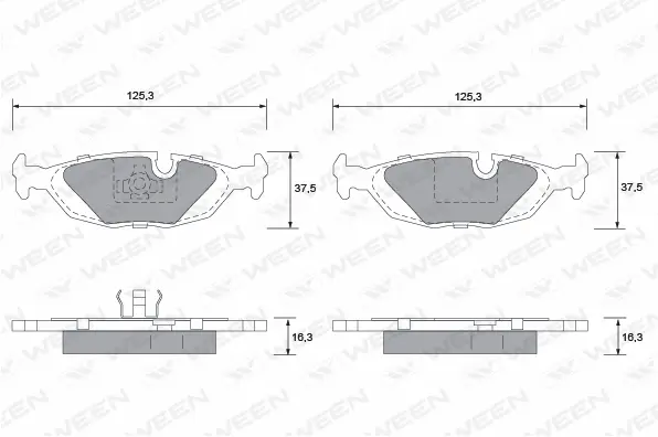 Brake Pad Set, disc brake (151-1199)