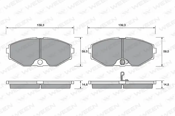 Brake Pad Set, disc brake (151-1364)