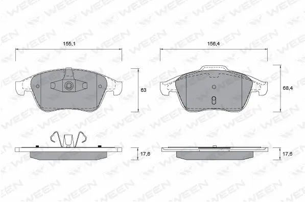 Brake Pad Set, disc brake (151-1339)