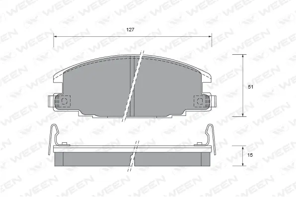 Brake Pad Set, disc brake (151-1477)