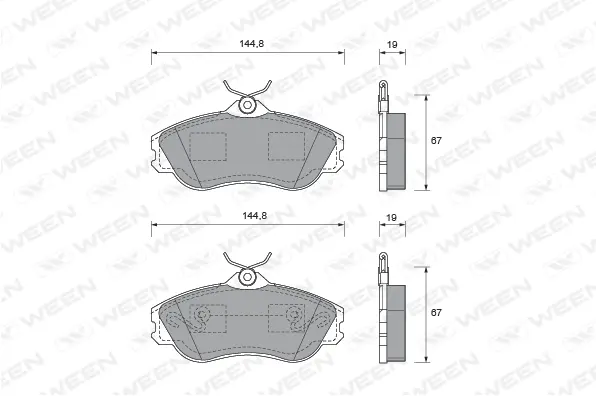 Brake Pad Set, disc brake (151-1451)