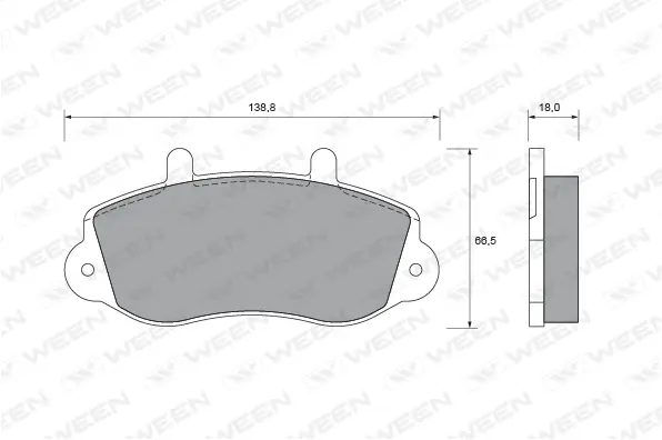 Brake Pad Set, disc brake (151-1829)