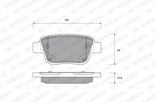 Brake Pad Set, disc brake (151-2307)