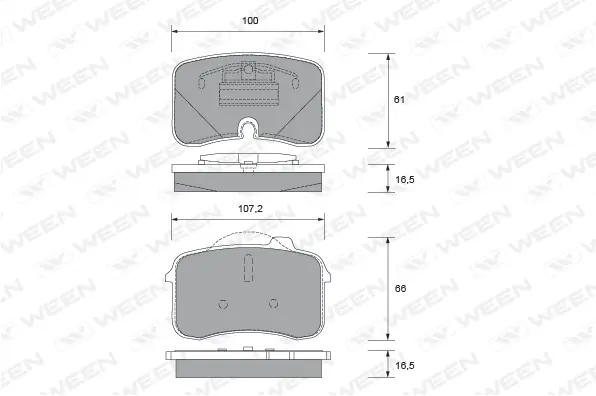 Brake Pad Set, disc brake (151-1559)