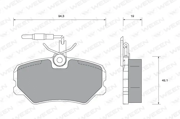 Brake Pad Set, disc brake (151-1439)