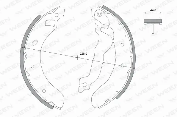 Brake Shoe Set (152-2229)