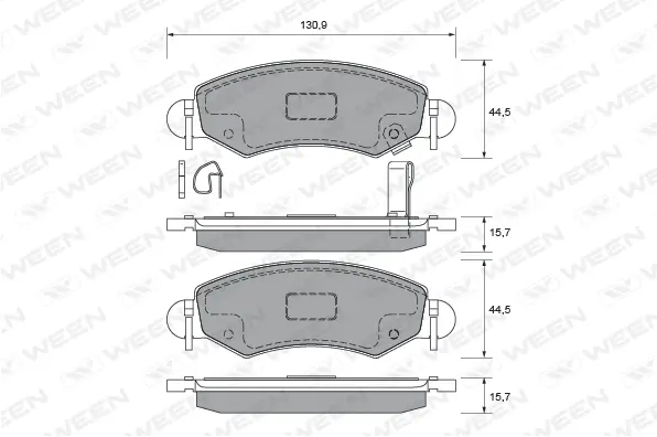 Brake Pad Set, disc brake (151-2327)