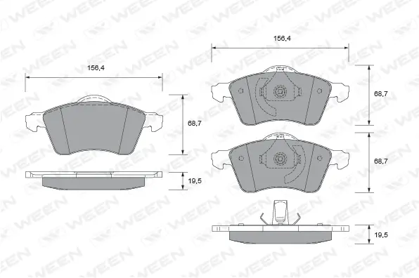 Brake Pad Set, disc brake (151-1765)