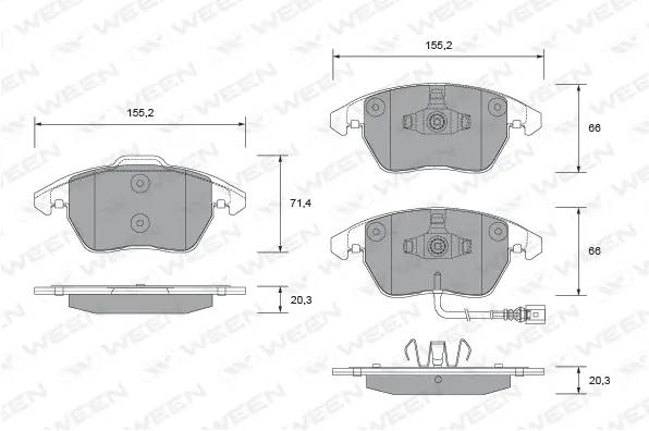 Brake Pad Set, disc brake (151-2710)