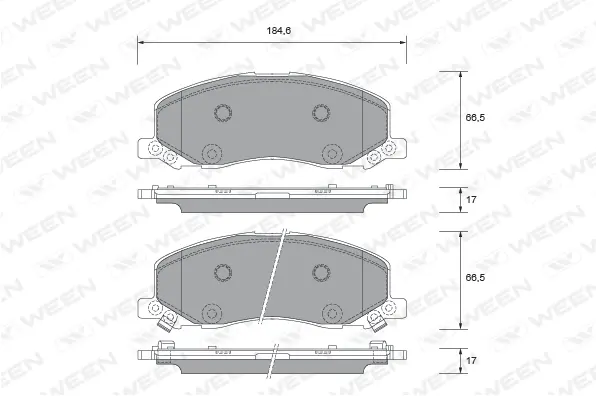 Brake Pad Set, disc brake (151-2690)