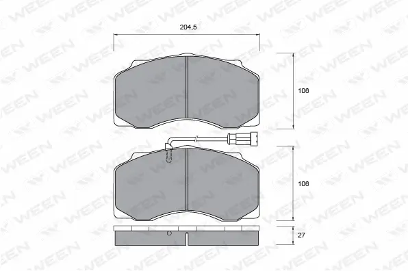 Brake Pad Set, disc brake (151-1057)
