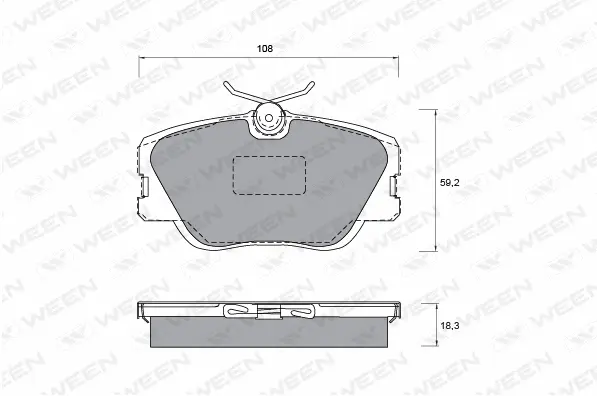 Brake Pad Set, disc brake (151-1299)