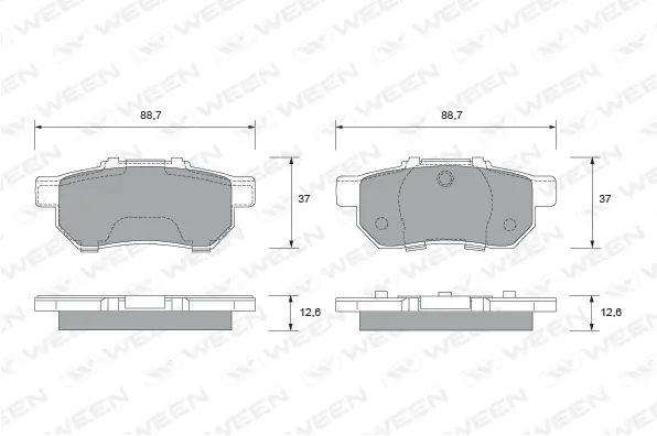 Brake Pad Set, disc brake (151-2133)