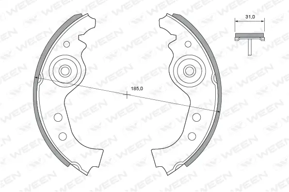 Brake Shoe Set (152-2271)