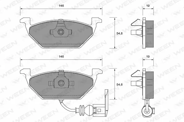 Brake Pad Set, disc brake (151-1125)