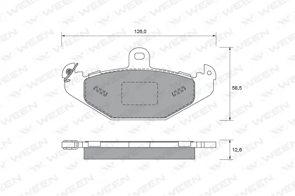 Brake Pad Set, disc brake (151-1909)