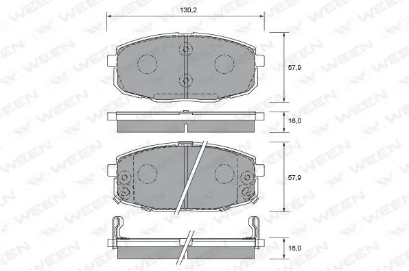 Brake Pad Set, disc brake (151-2582)
