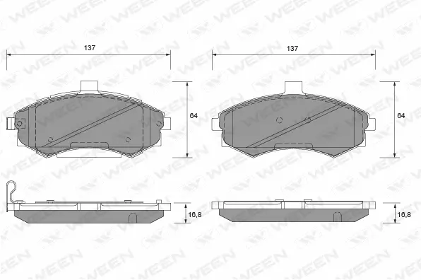 Brake Pad Set, disc brake (151-1120)