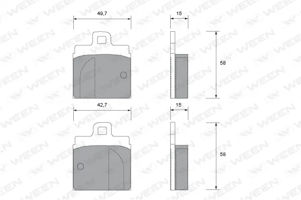 Brake Pad Set, disc brake (151-1863)