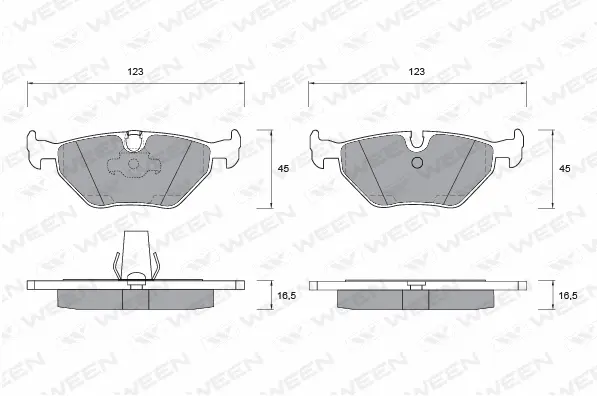 Brake Pad Set, disc brake (151-1203)